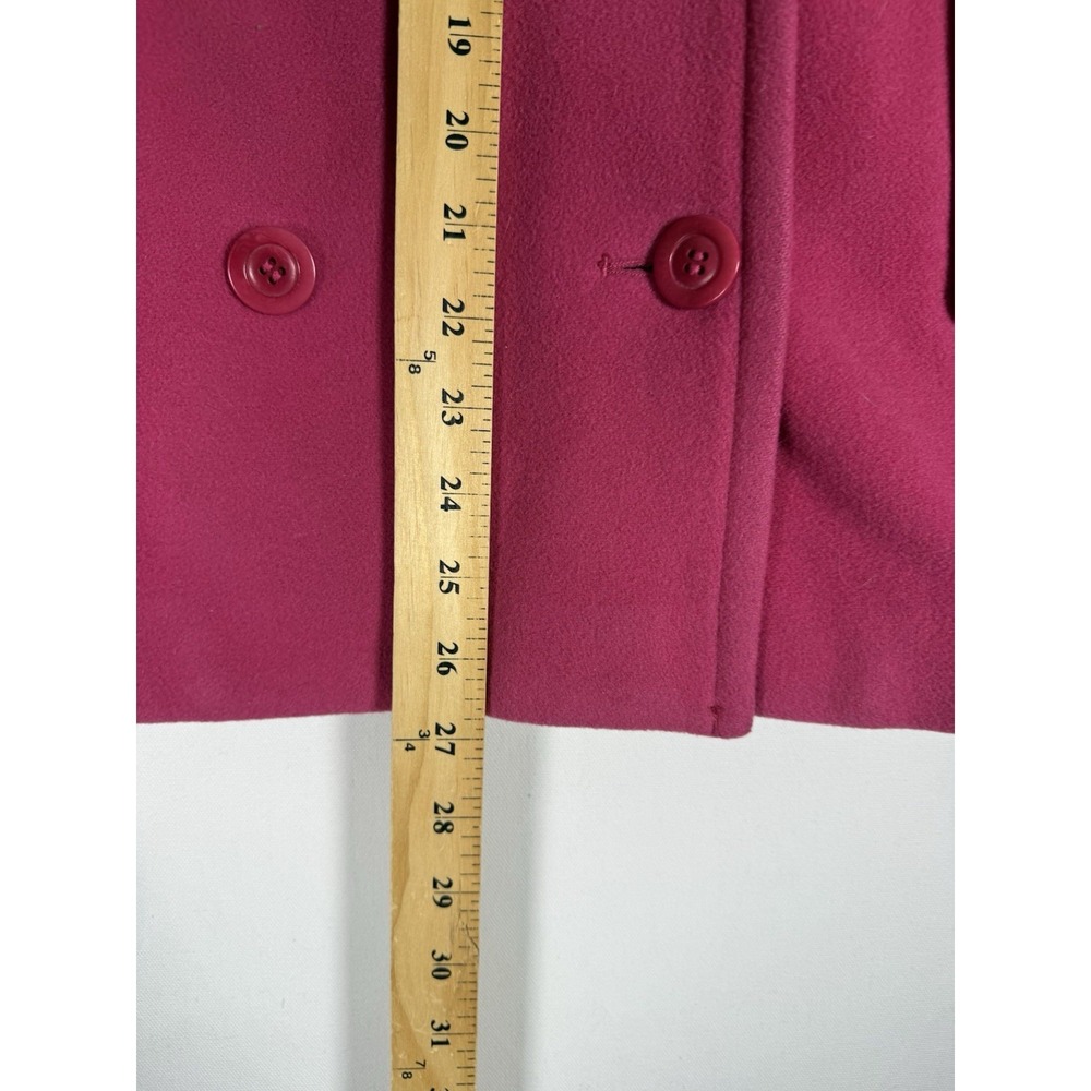 Garnet Hill Jacket Women's Size 6 Pink Wool Blend Peacoat Double Breasted Button - Picture 6 of 6